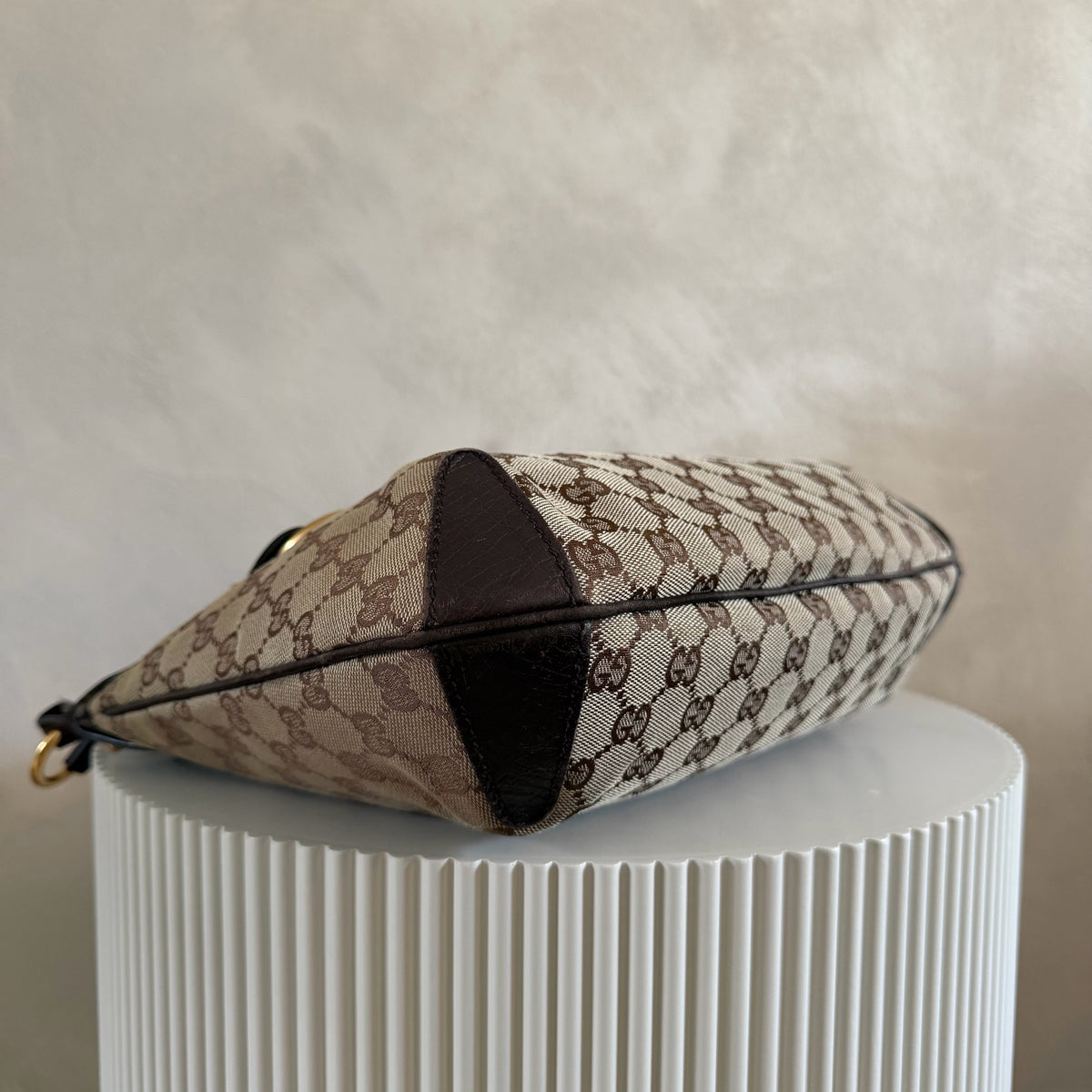 Authentieke vintage Gucci GG Canvas Horsebit Hobo Bag