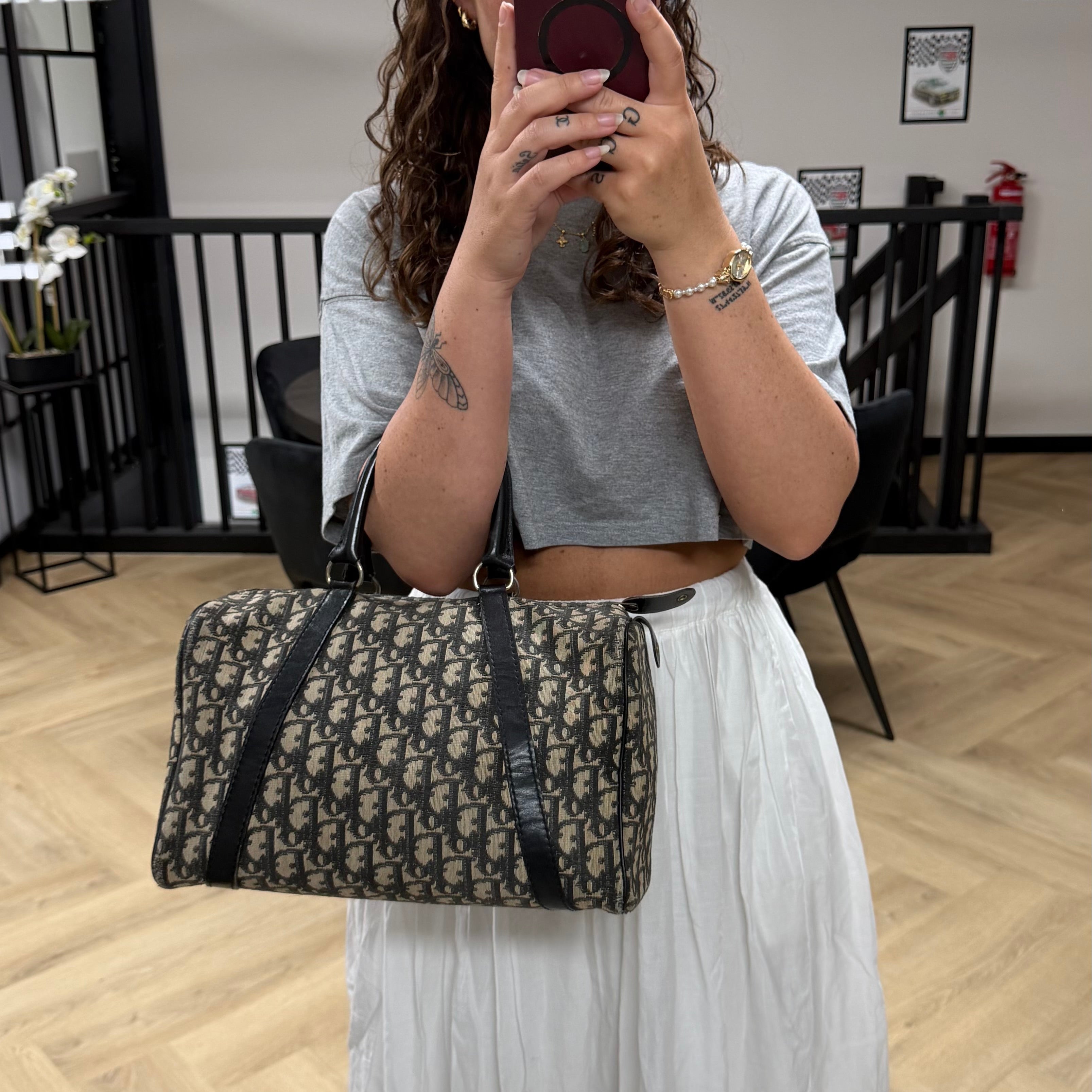 Authentieke vintage Christian Dior trotter boston bag