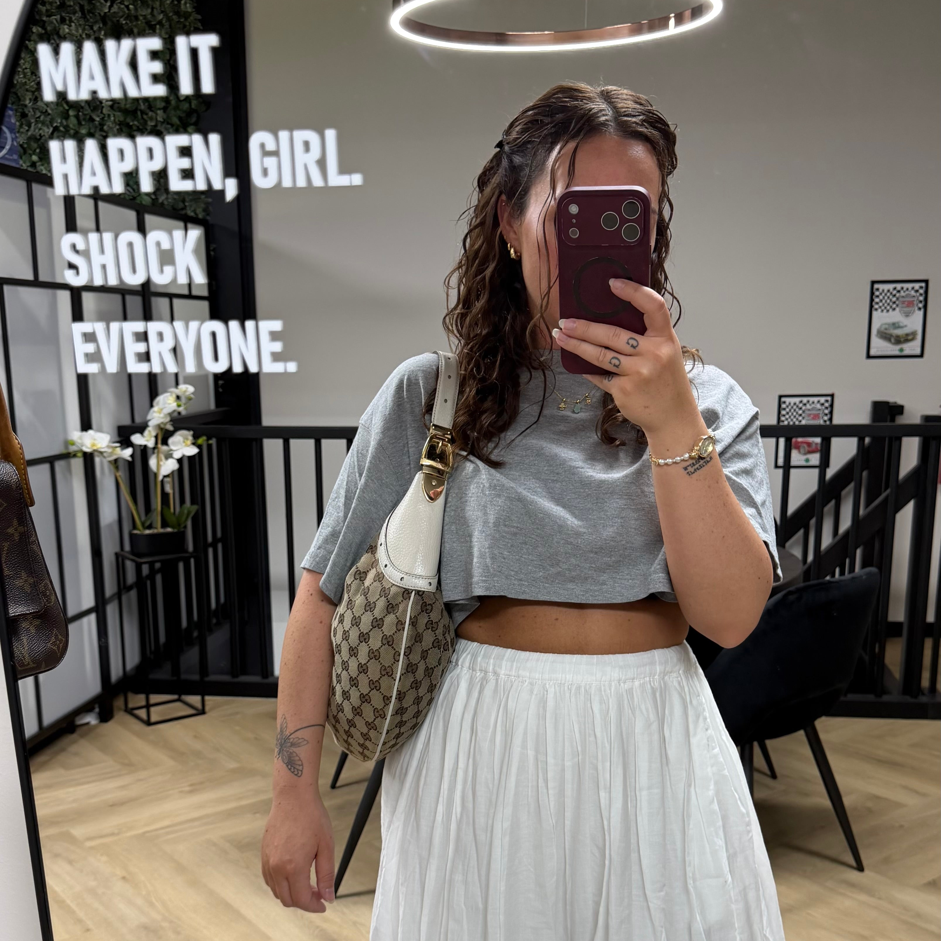 Gucci glam large hobo croissant