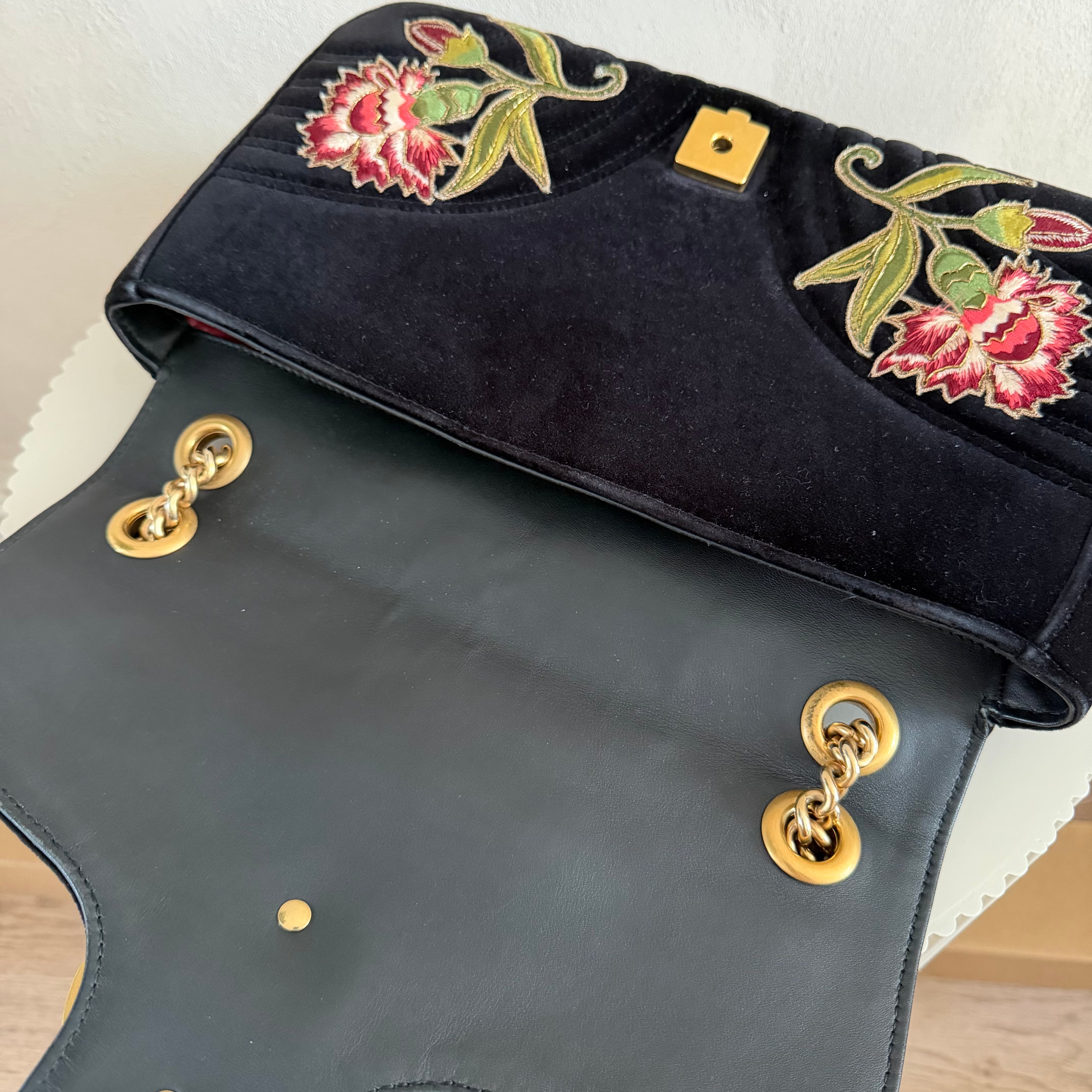 Authentieke vintage Gucci GG Marmont Velvet bag "LOVED”