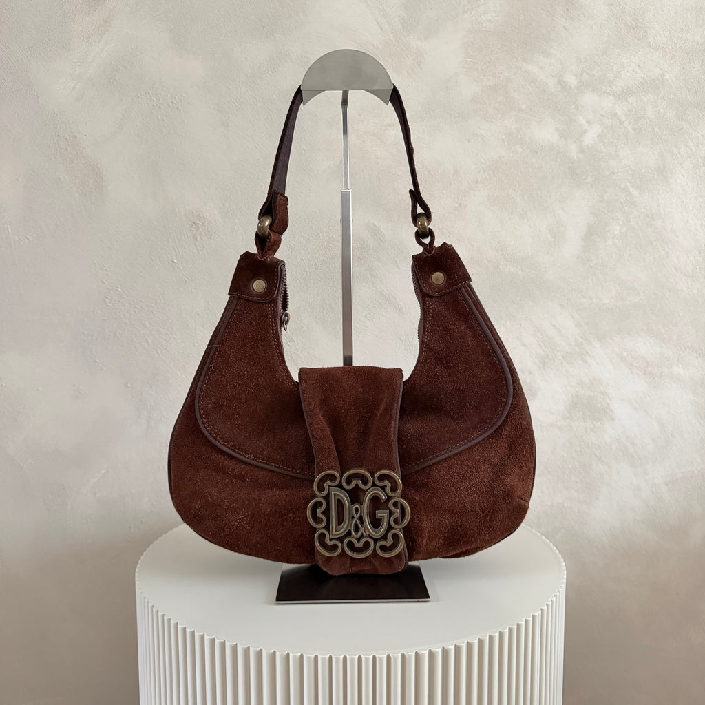 Authentieke vintage Dolce & Gabana suede bag