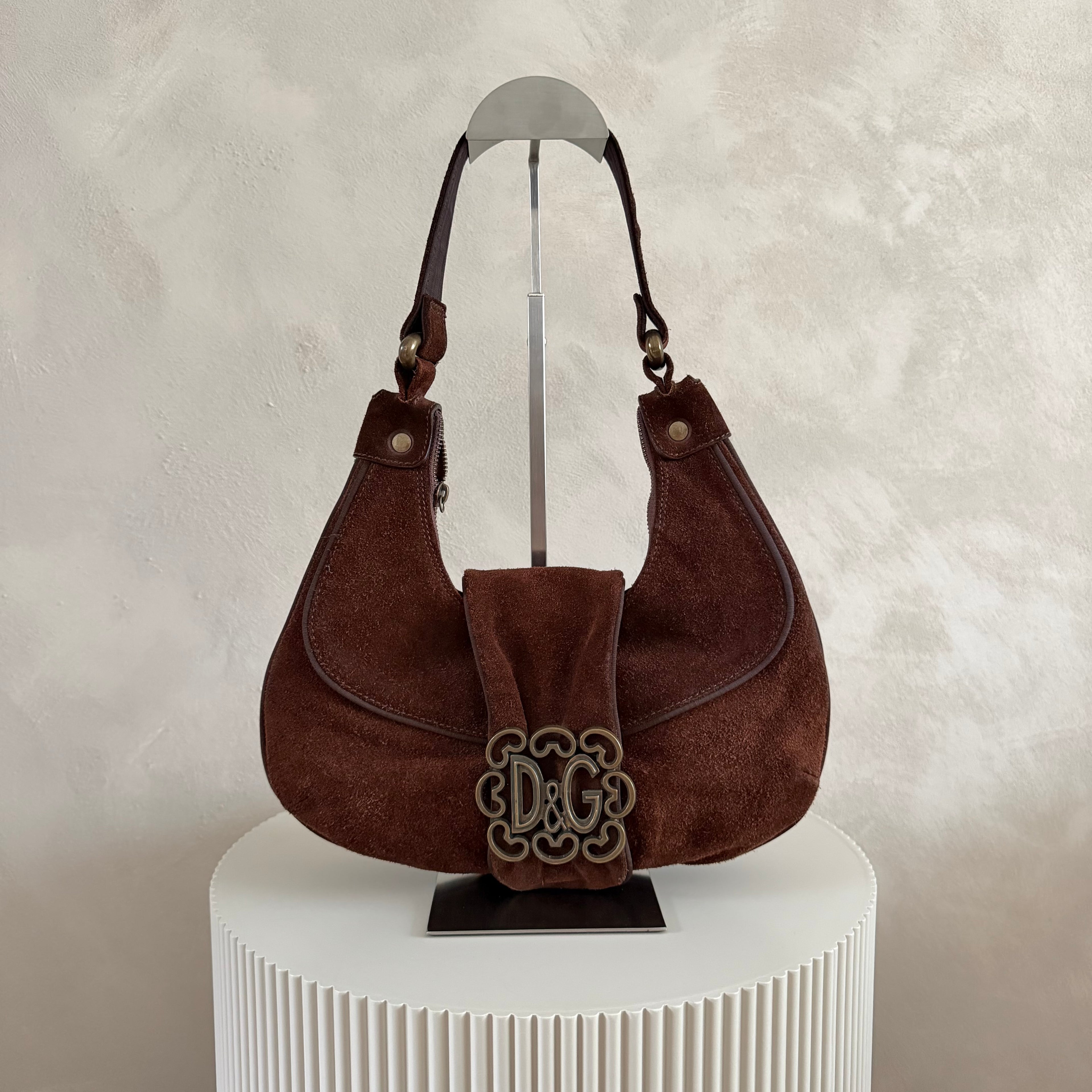 Authentieke vintage Dolce & Gabana suede bag