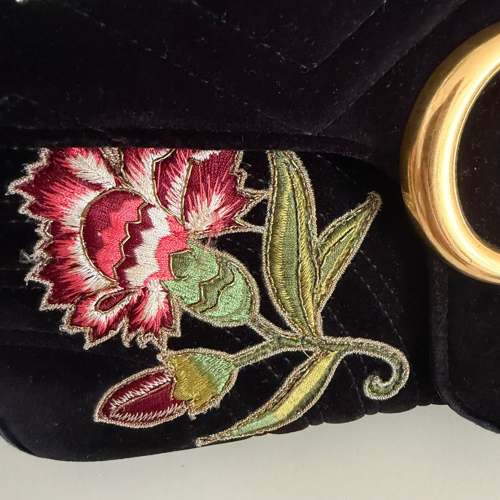 Authentieke vintage Gucci GG Marmont Velvet bag "LOVED”