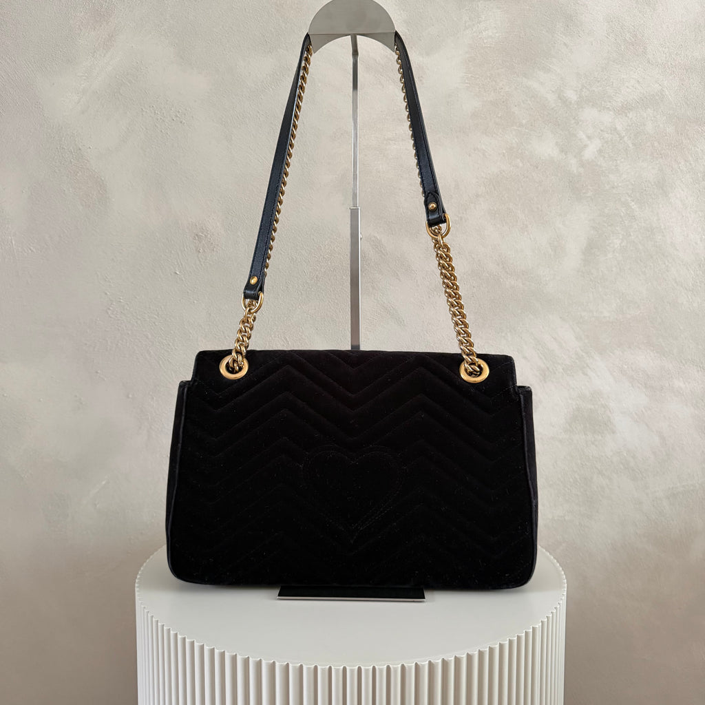 Authentieke vintage Gucci GG Marmont Velvet bag "LOVED”