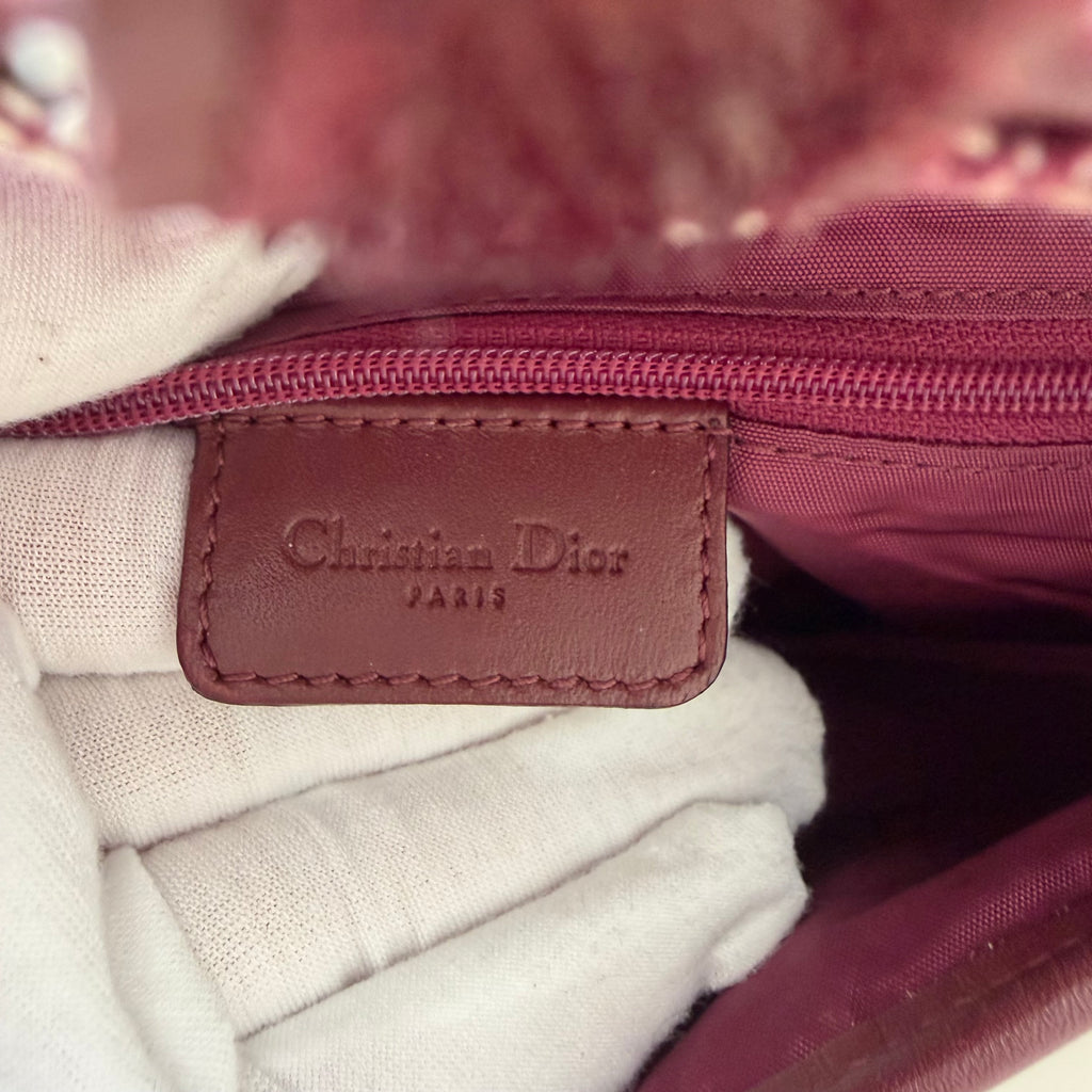 Christian Dior bordeaux double saddle
