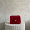 Authentieke vintage Chanel mini square classic single flap bag