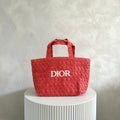 Dior beauty raffia tote