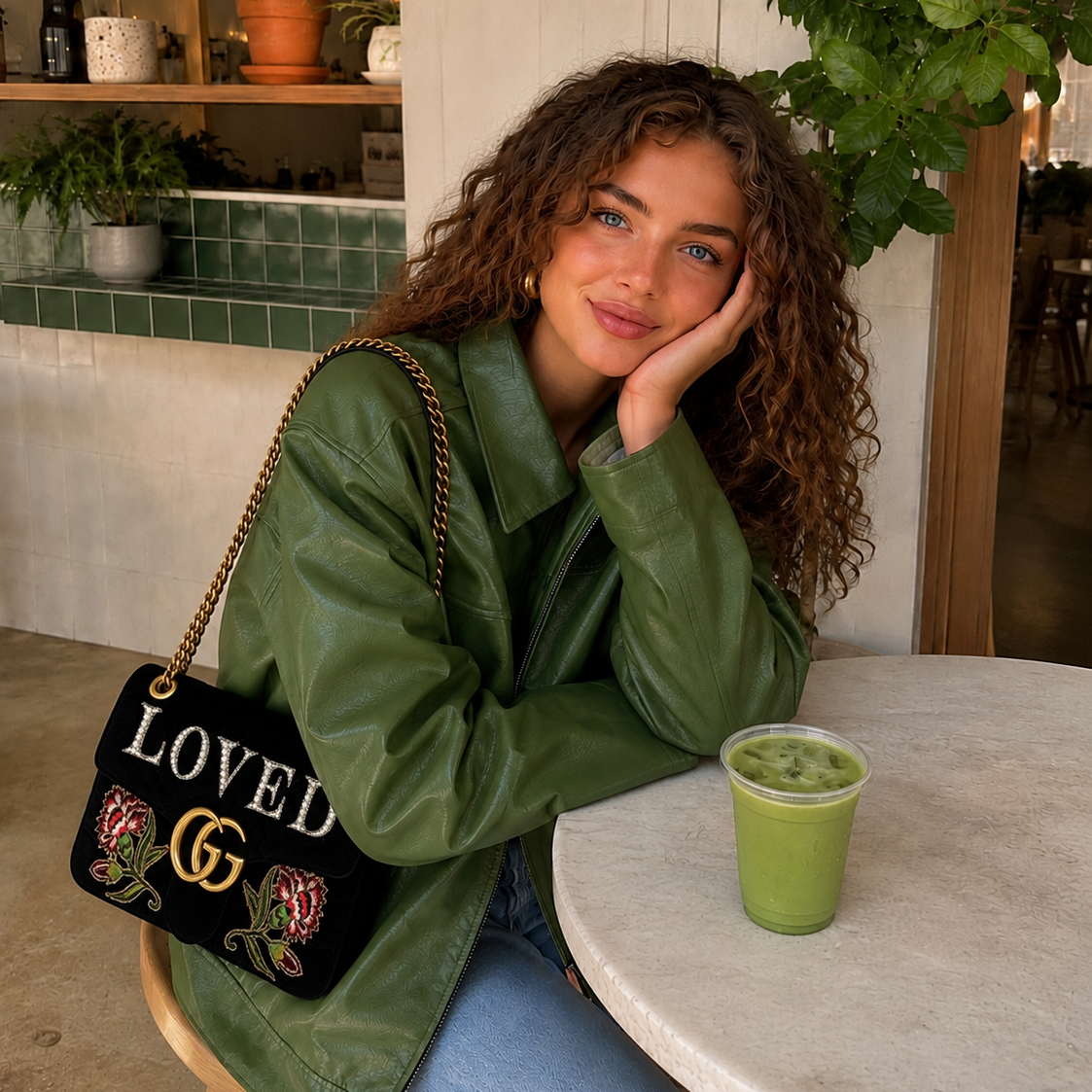 Authentieke vintage Gucci GG Marmont Velvet bag "LOVED”