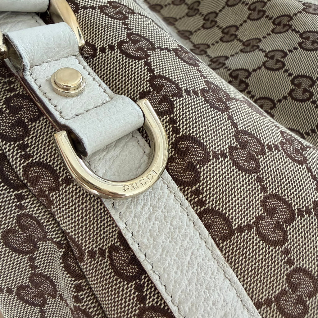 Authentieke vintage Gucci Abbey tote white
