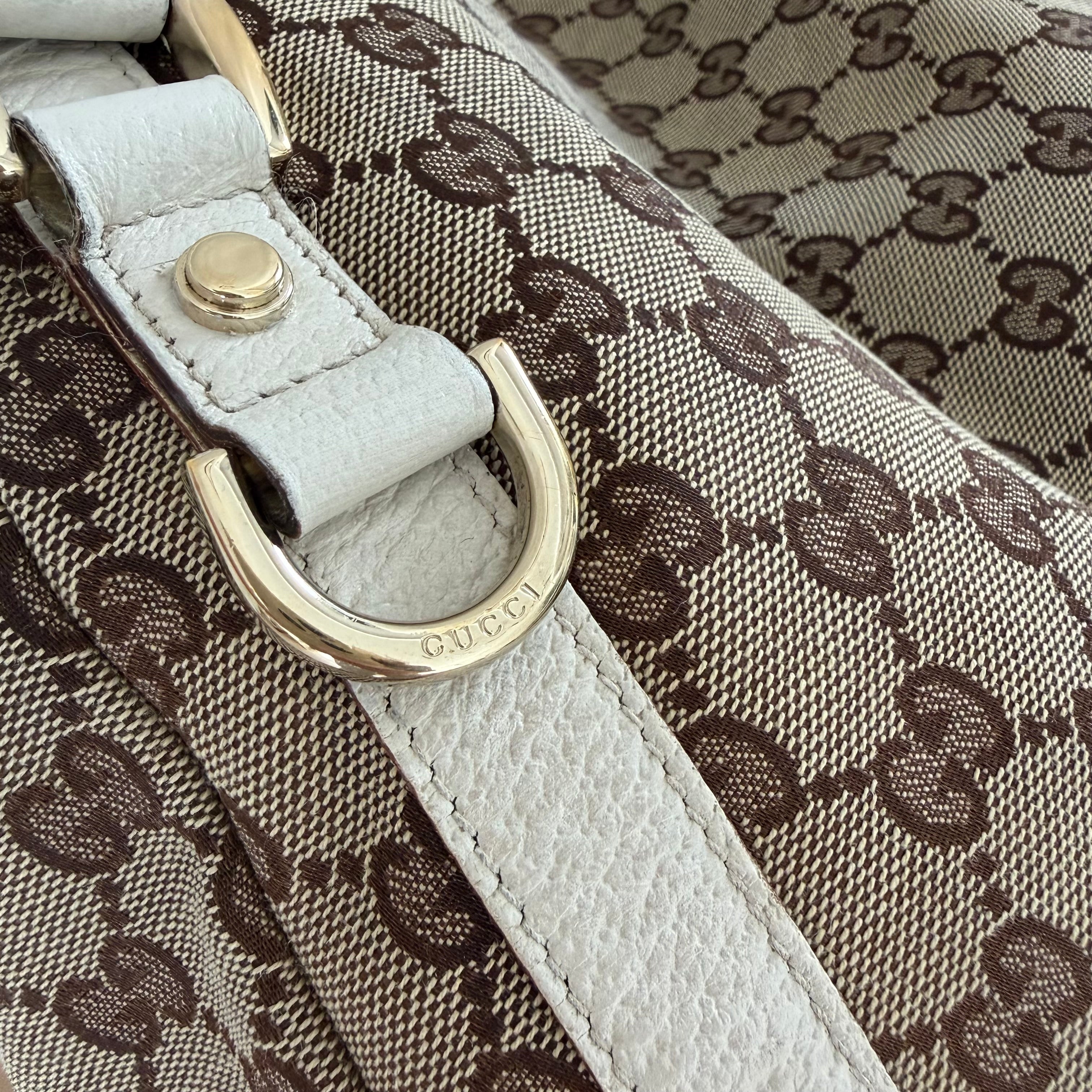 Authentieke vintage Gucci Abbey tote white