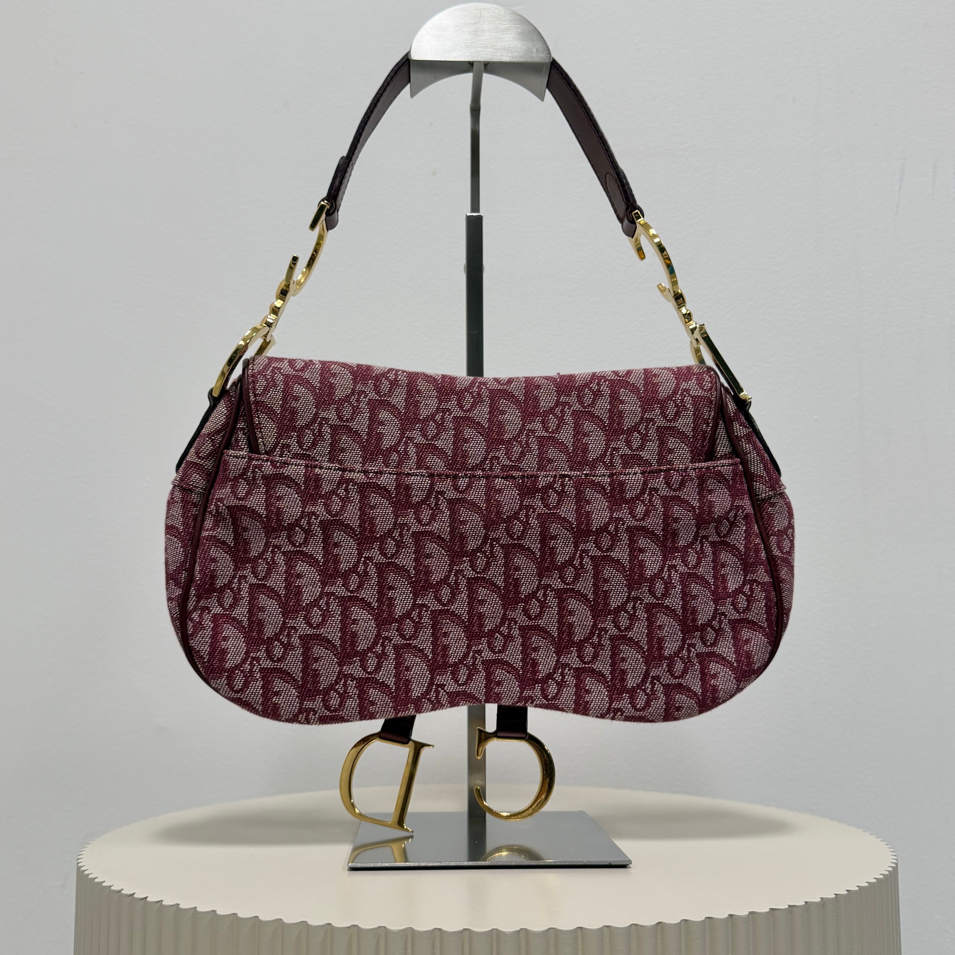 Christian Dior bordeaux double saddle