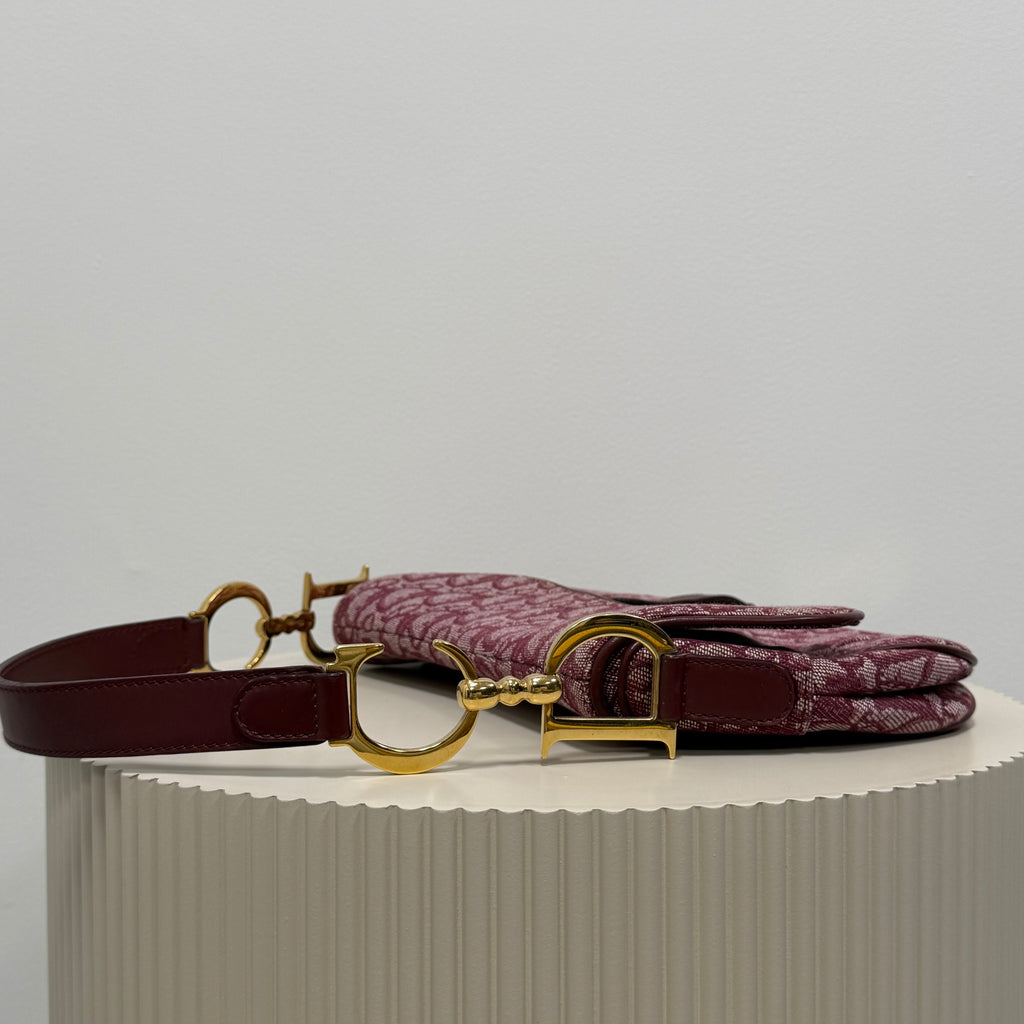 Christian Dior bordeaux double saddle