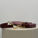 Christian Dior bordeaux double saddle