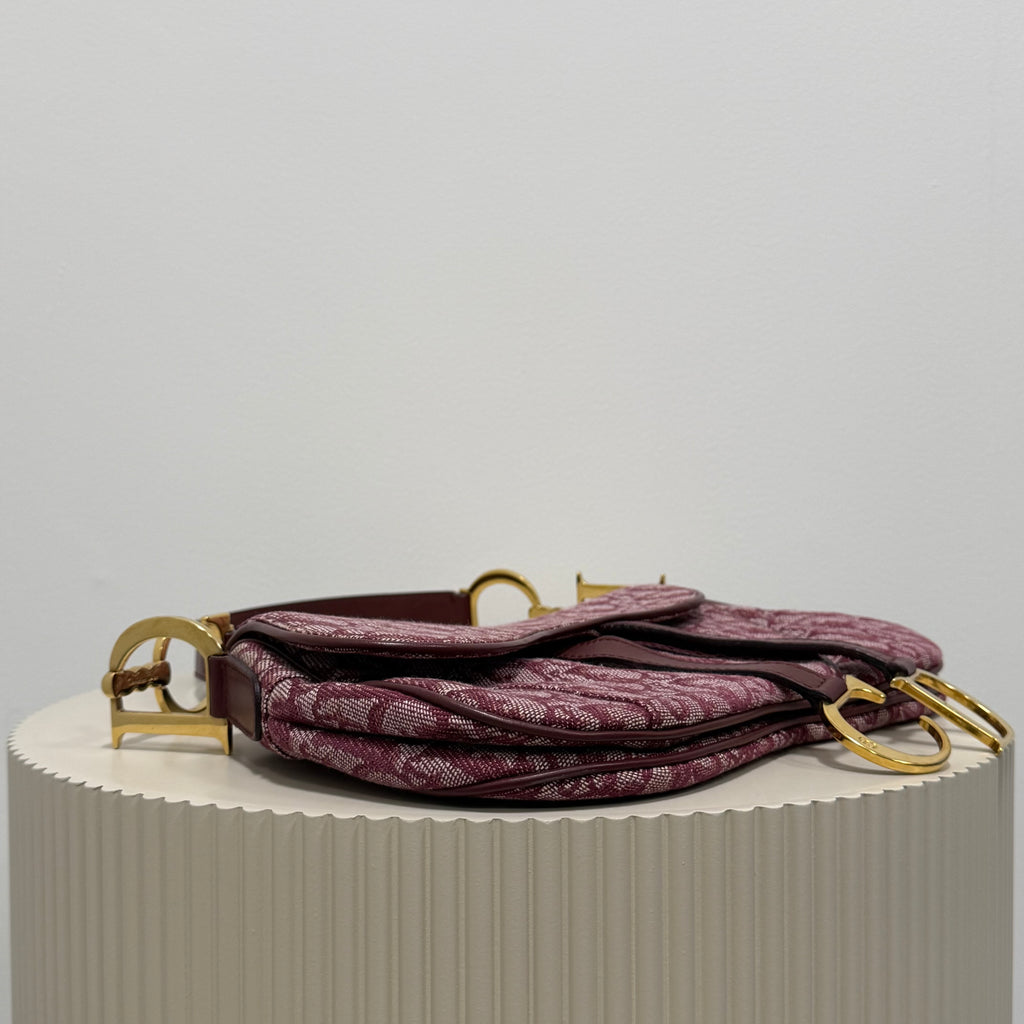 Christian Dior bordeaux double saddle