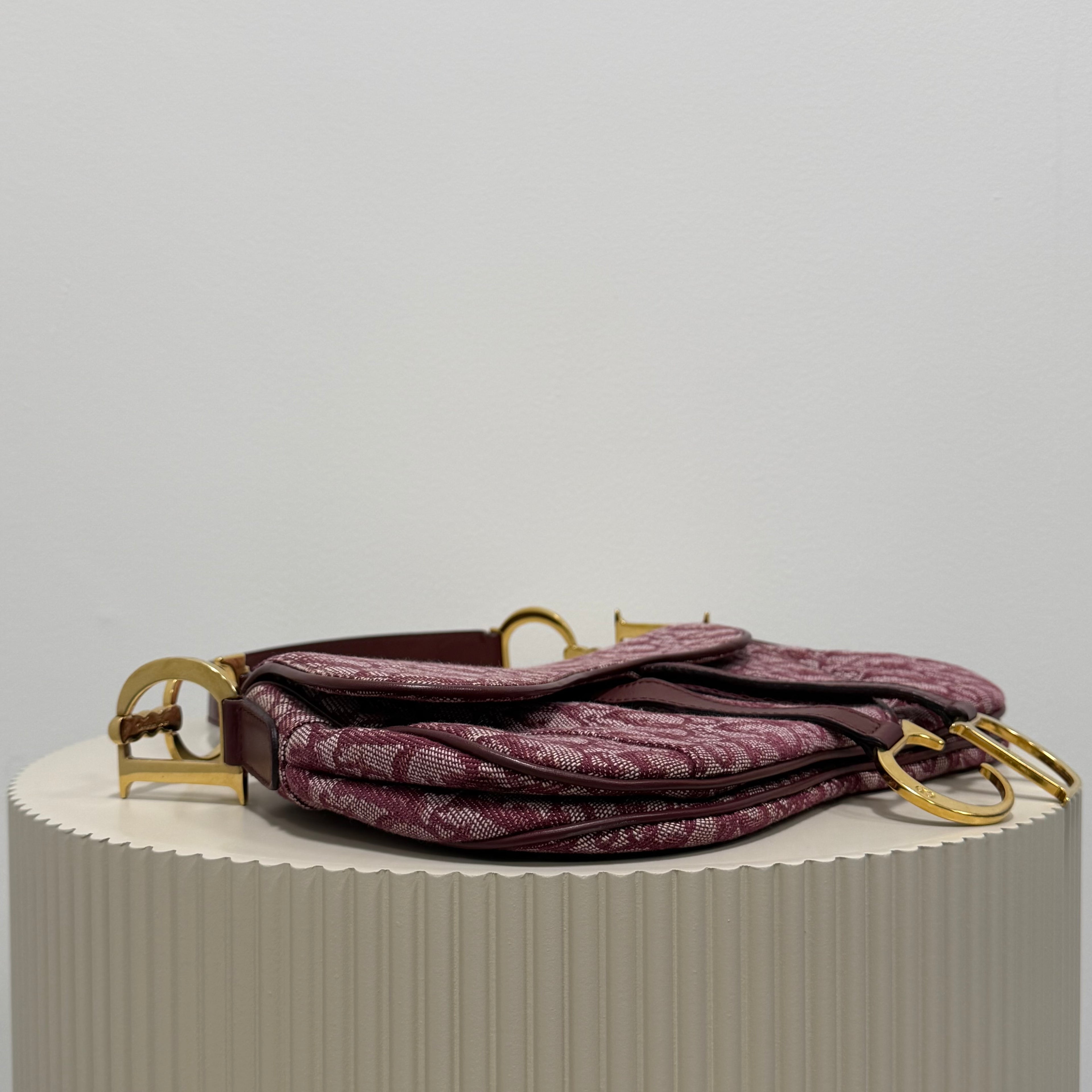 Christian Dior bordeaux double saddle
