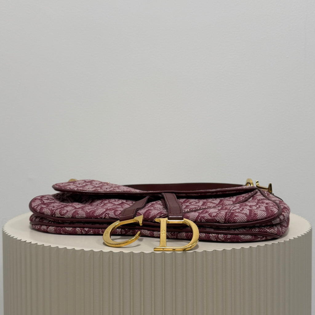Christian Dior bordeaux double saddle