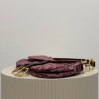 Christian Dior bordeaux double saddle
