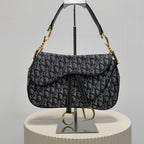 Christian Dior blue double saddle