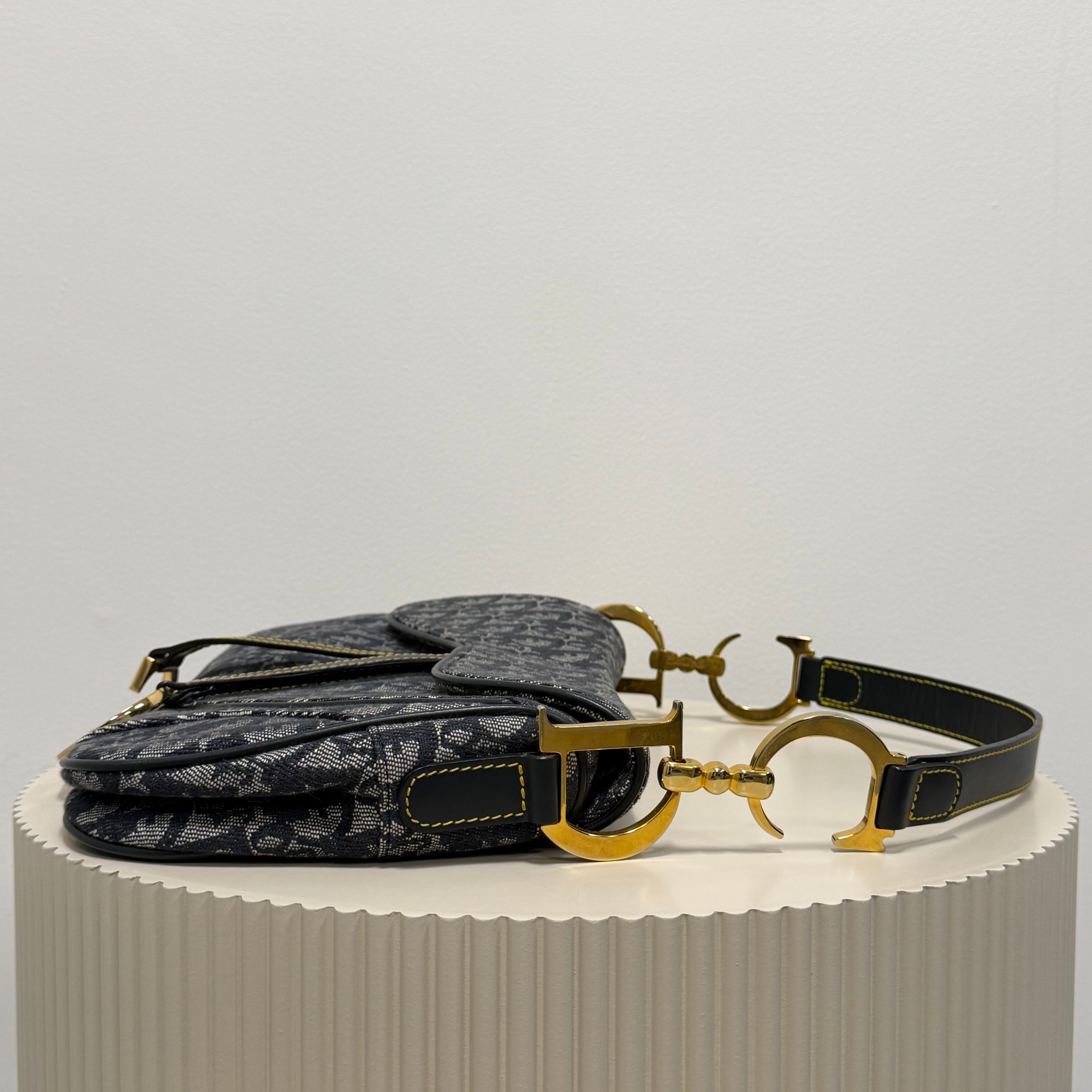 Christian Dior blue double saddle