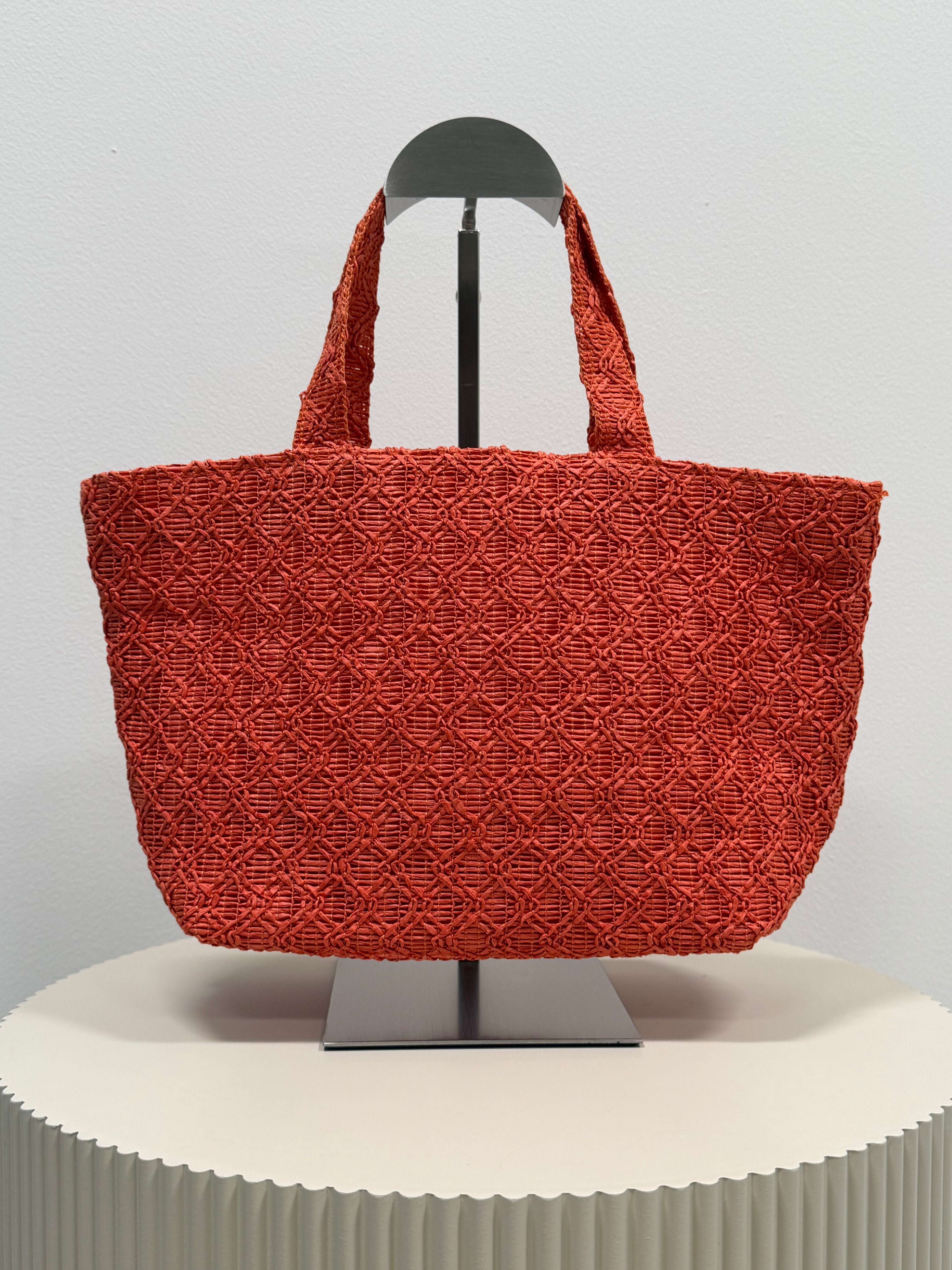 Dior beauty raffia tote